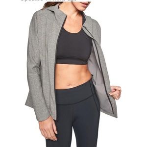 Athleta Gray Modern Life Hoodie Jacket Sz L Hooded